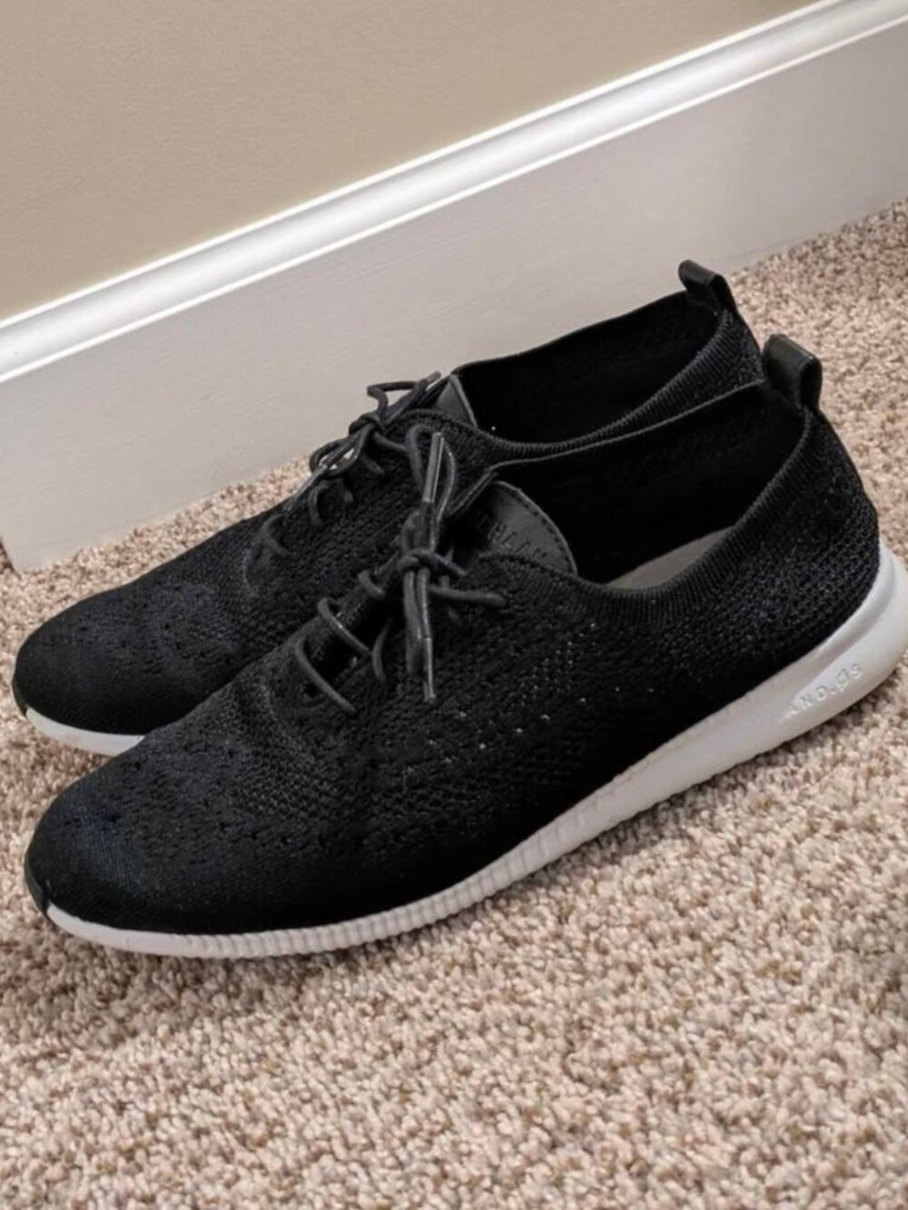 Cole Haan Grand.OS Black Knit Sneakers Size 9B